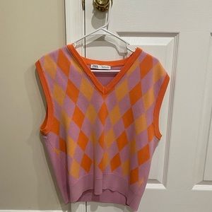 zara colorful vest